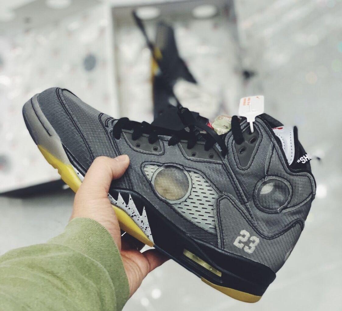 PK GOD Jordan 5 Retro Off-White Black CT8480 retail materials ready to ship